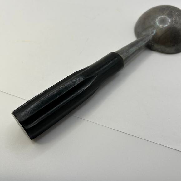 Vintage Blue Enamel Ice Cream Scoop Marked "ADAN" Black Handle 8" - Picture 6 of 14
